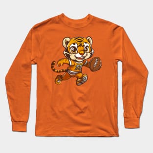 Cute Baby Tiger American Football Long Sleeve T-Shirt